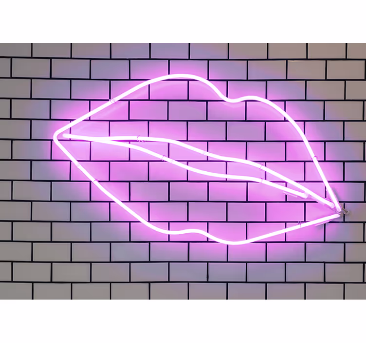 Fototapeta neonový tvar rtů - TenStickers