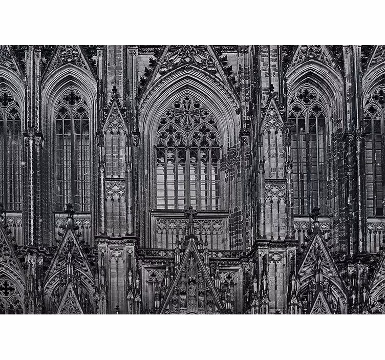 Fototapeta města a země s detaily gotické architektury - TenStickers