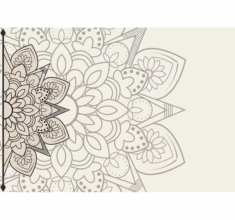 Fototapeta mandala s originálním květinovým vzorem - TenStickers