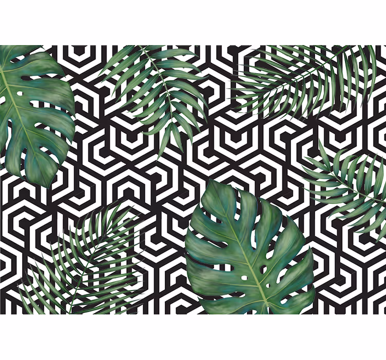Fototapeta na textury a vzory geometrický listový vzor - TenStickers