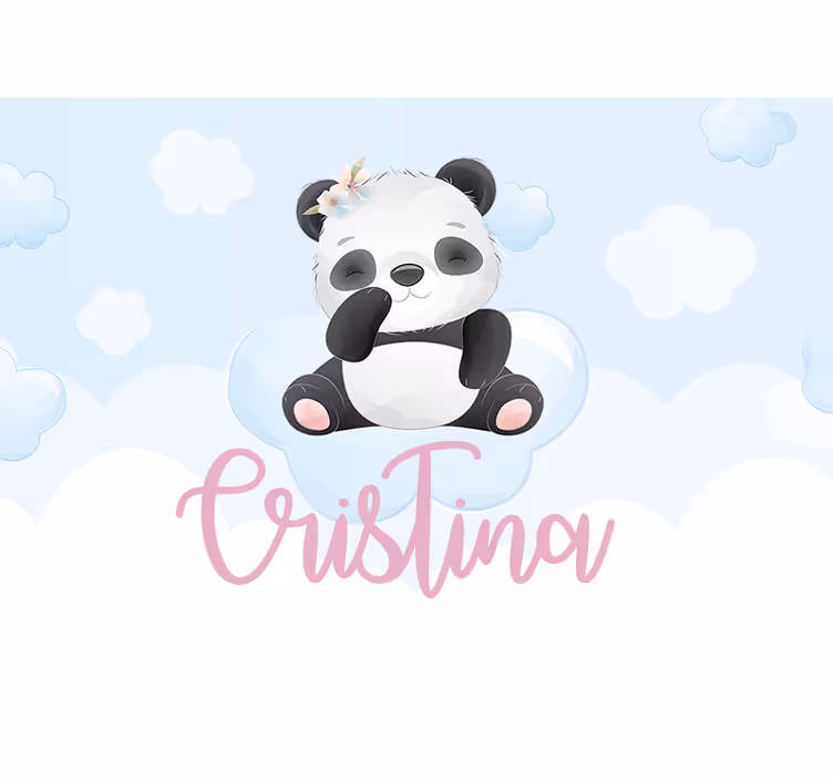Fototapeta zvířata roztomilý design pandy - TenStickers