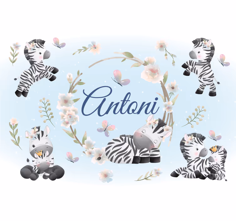 Fototapeta zvířata zebra na hraní - TenStickers