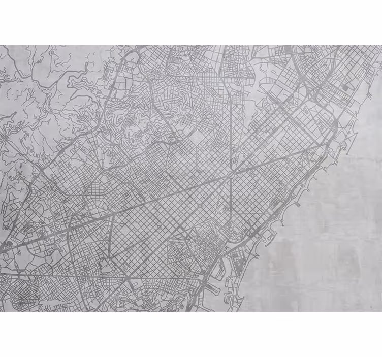 Fototapeta pro město a zemi s podrobnou mapou - TenStickers