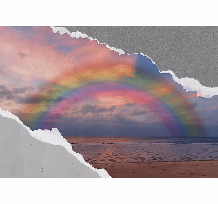 Zářivý duhový oblouk Nebe foto tapeta - TenStickers