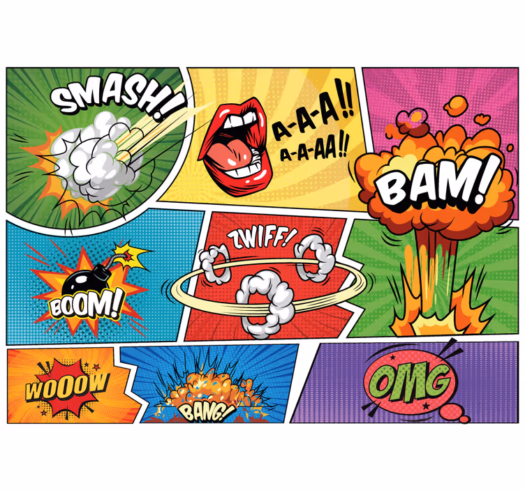 Graffiti fototapeta komiksová akce - TenStickers