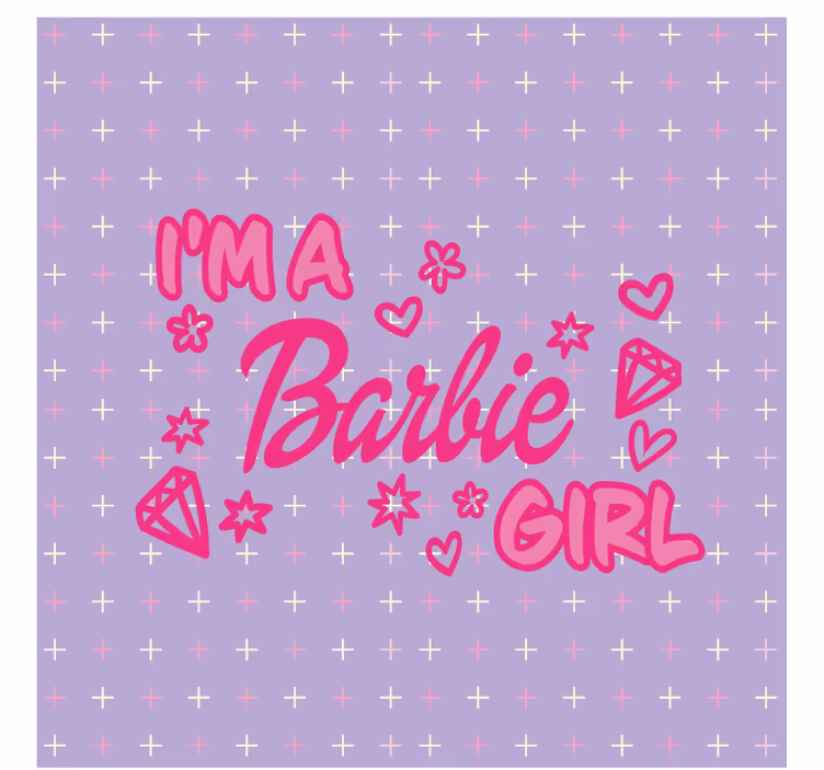 Fototapeta fráze jsem holka z barbie - TenStickers
