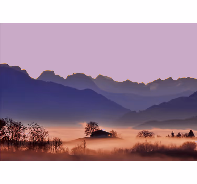 Fototapeta klidná horská krajina - TenStickers