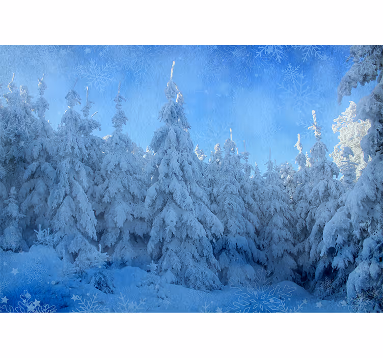 Fototapeta idylický sníh - TenStickers