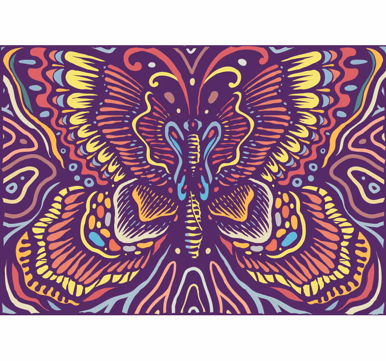 Fototapeta velký barevný motýl mandala - TenStickers