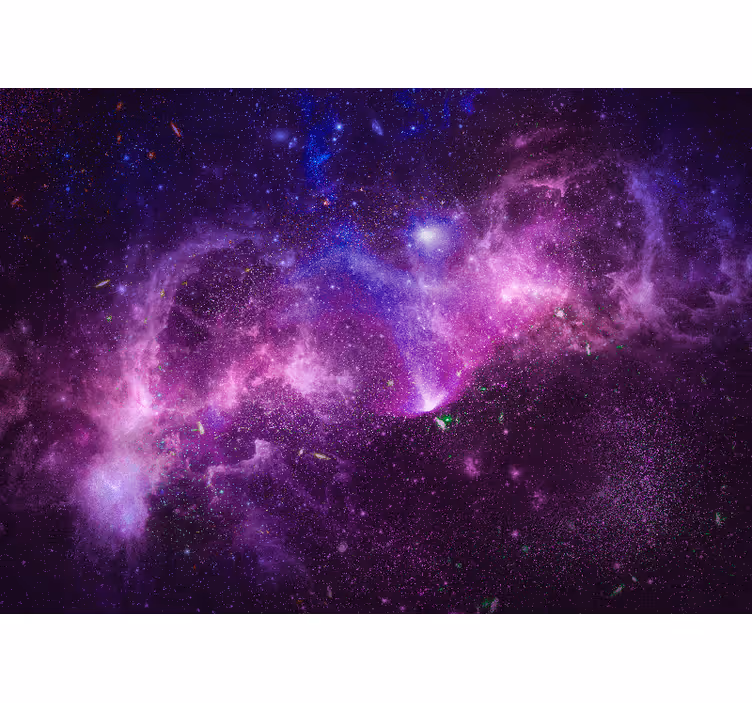 Abstraktní stříkající fototapeta ve fialové galaxii - TenStickers