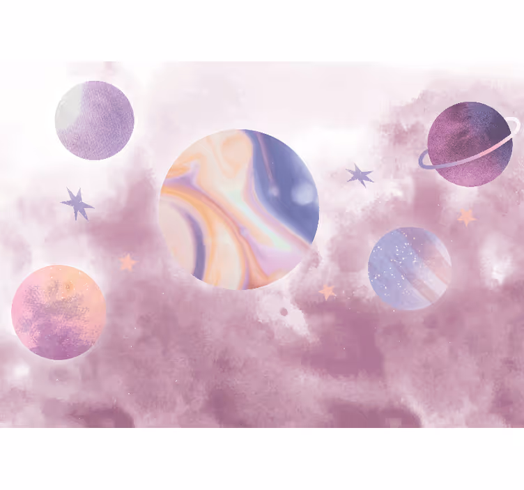 Fototapeta vesmír s designem nebeských planet - TenStickers