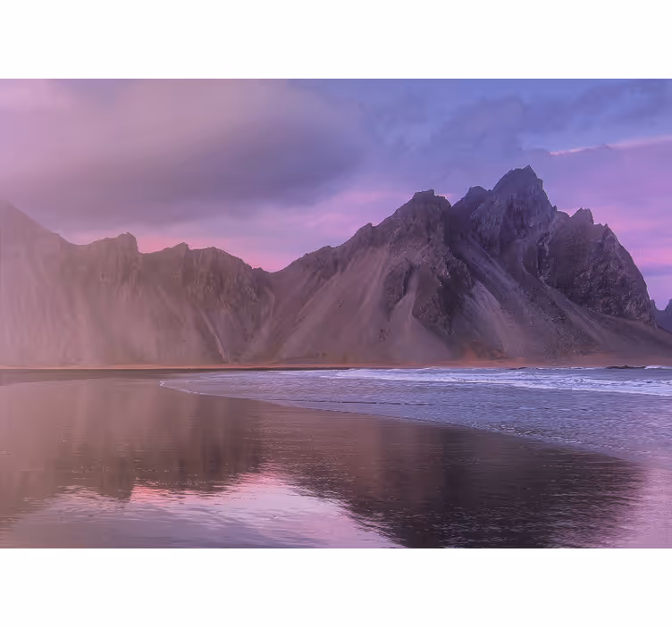Fototapeta písečná hora a jezero při západu slunce - TenStickers
