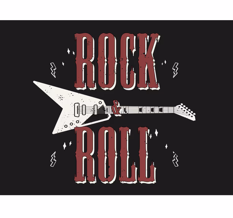 Fototapeta rock n 'roll s kytarovým designem - TenStickers