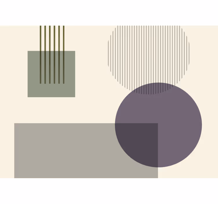 Měkké geometrické formy abstraktní fototapeta - TenStickers