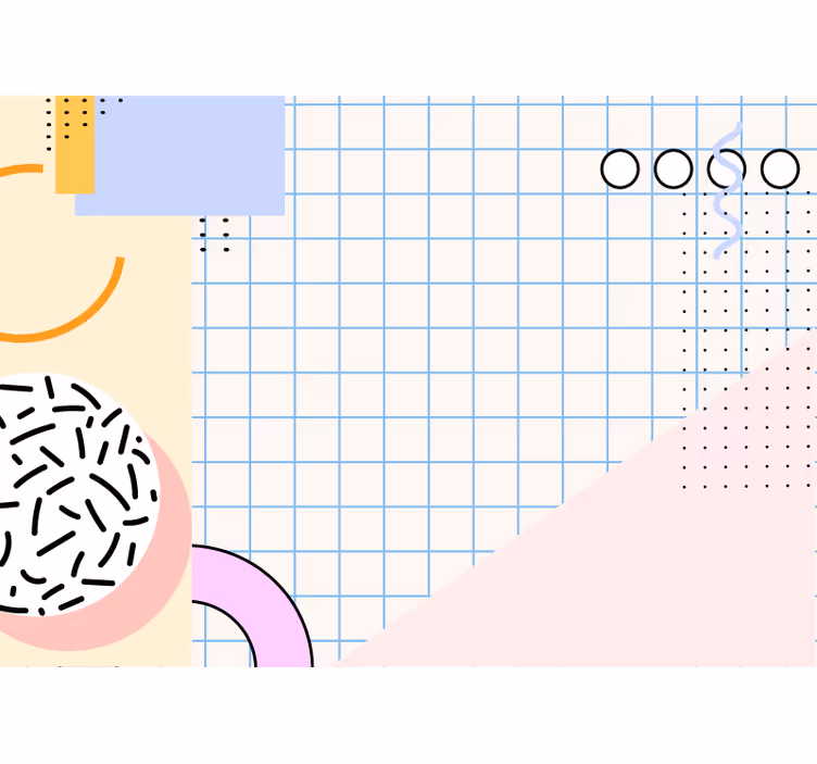Abstraktní fototapeta s konfigurací geometrických tvarů - TenStickers
