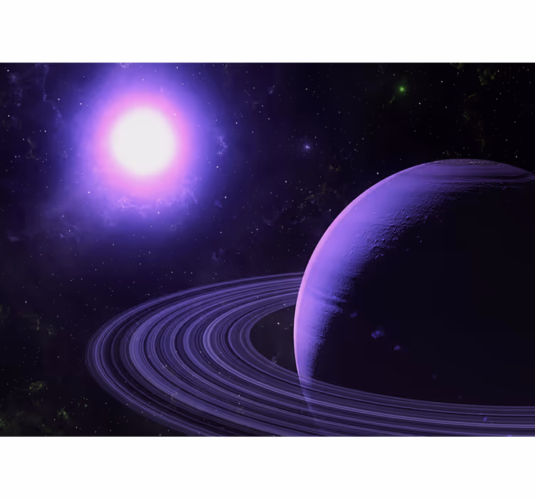 Fototapeta vesmír fialová planetární scéna - TenStickers