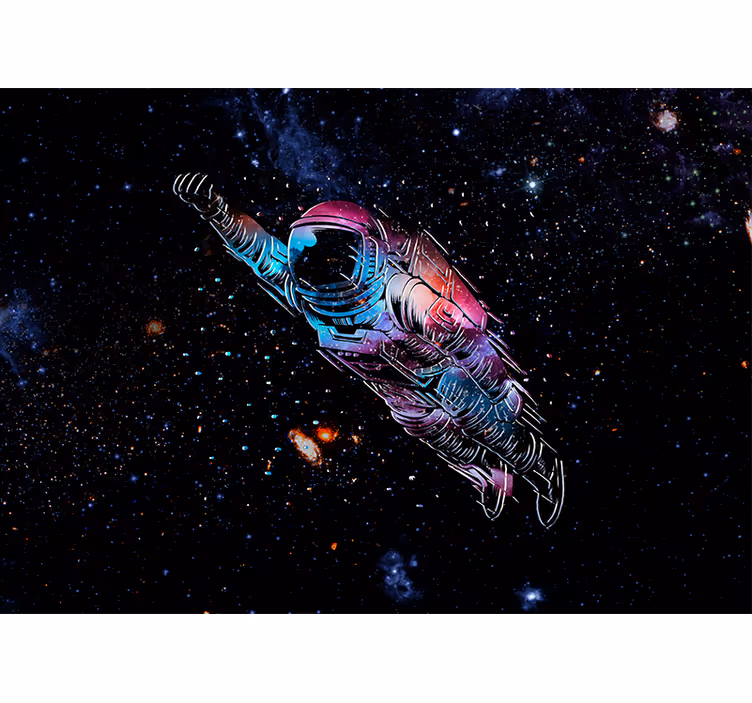 Statečný astronaut Fototapeta vesmír - TenStickers