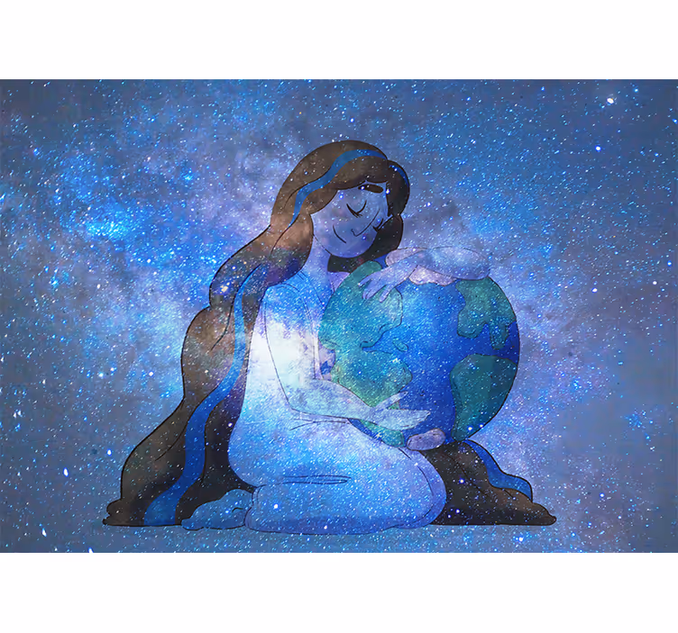 Fototapeta vesmír objímající planetu zemi - TenStickers