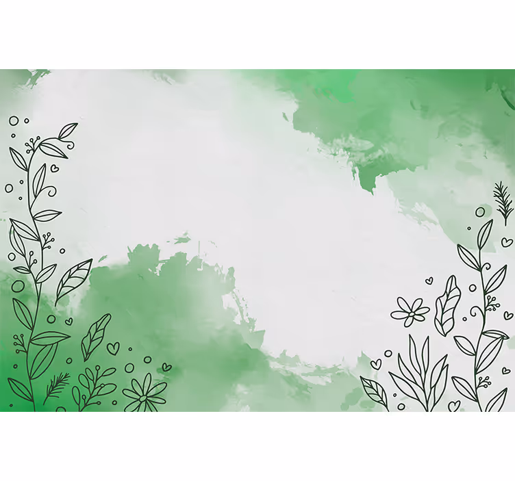 Příroda fototapeta botanická linie umění - TenStickers