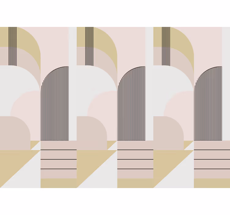Moderní fototapeta geometrické obloukové vzory - TenStickers