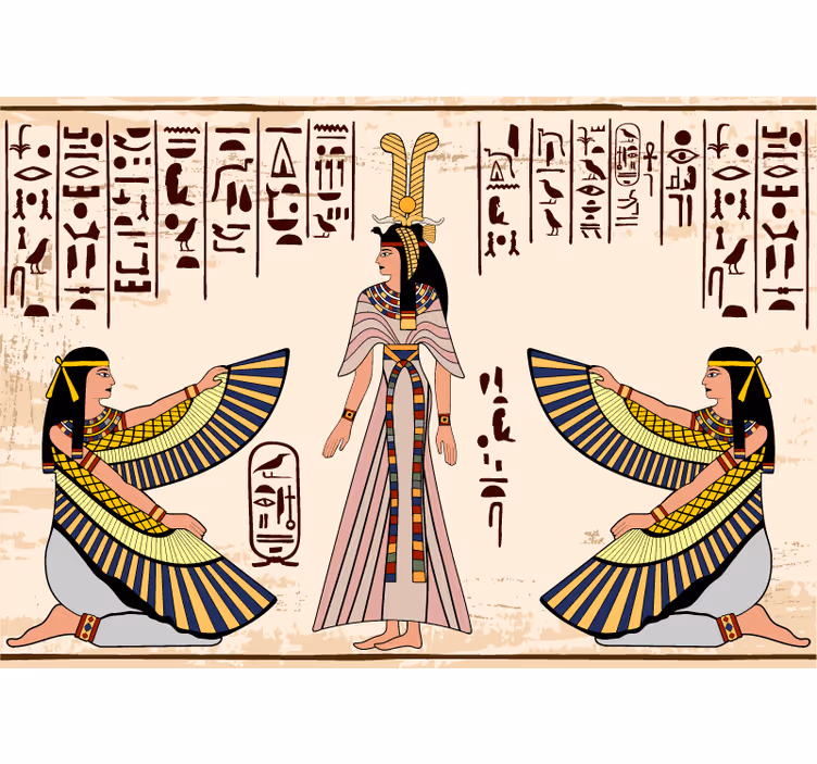 Egyptská bohyně satén moderní fototapeta - TenStickers
