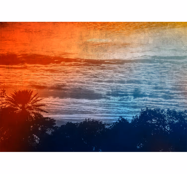 Fototapeta soumrak nad vlnami - TenStickers