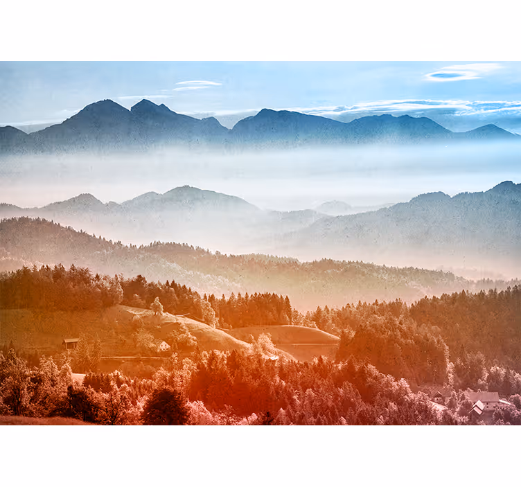 Fototapeta horská divoká krajina - TenStickers
