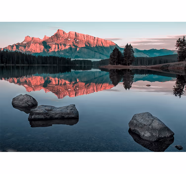 Fototapeta hora a jezero barvy hory - TenStickers