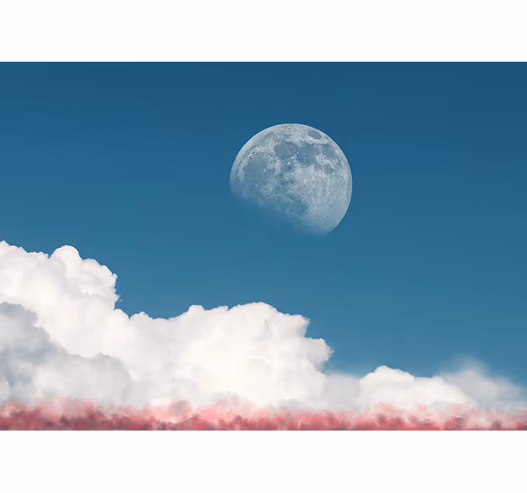 Nebe foto tapeta lunární pohled na mraky - TenStickers
