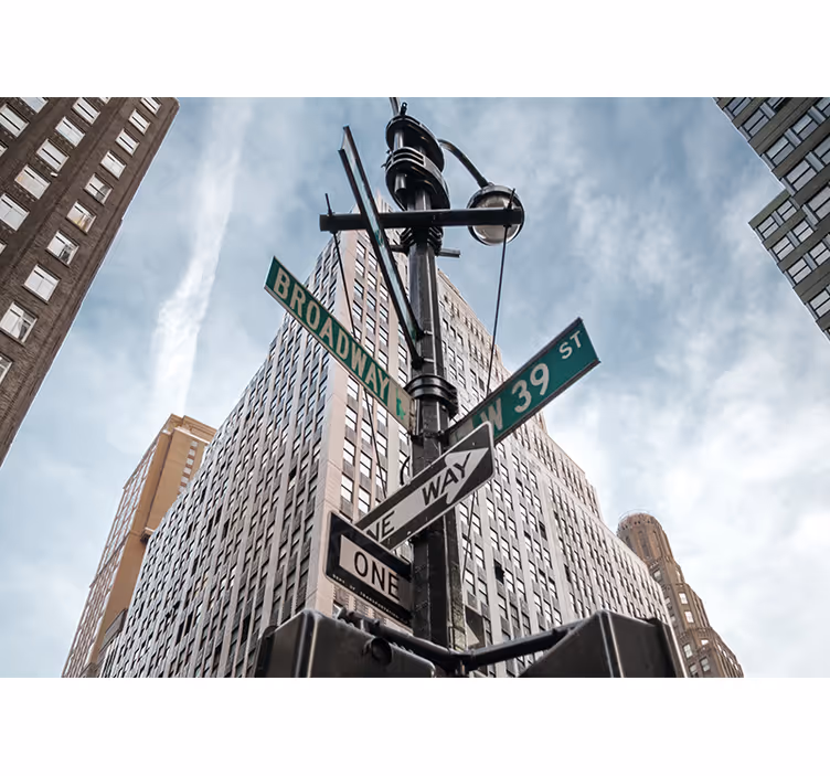 New york fototapeta ulice broadway - TenStickers