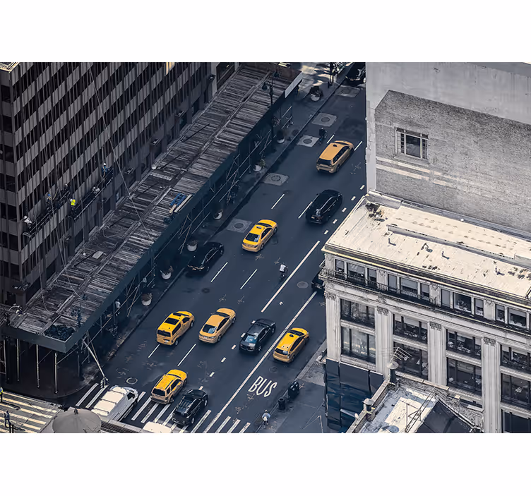 Rušné žluté taxíky New York fototapeta - TenStickers