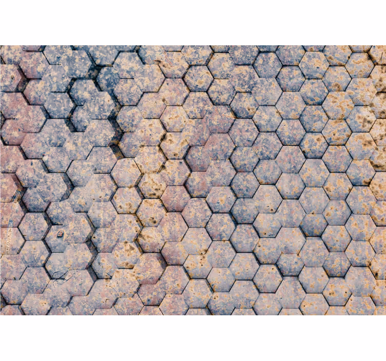 Textury a vzory fototapeta hexagonální kámen - TenStickers