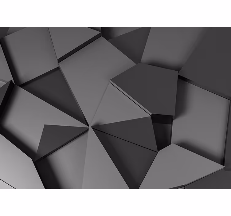 Fototapeta šedá geometrické 3d tvary - TenStickers