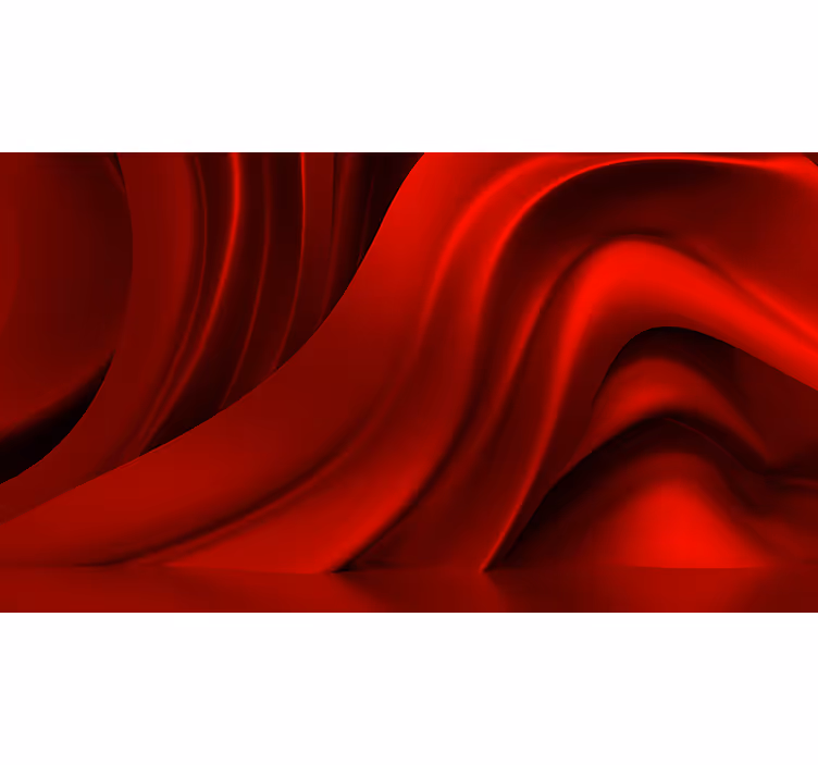 3d fototapeta vlnité červené tvary - TenStickers