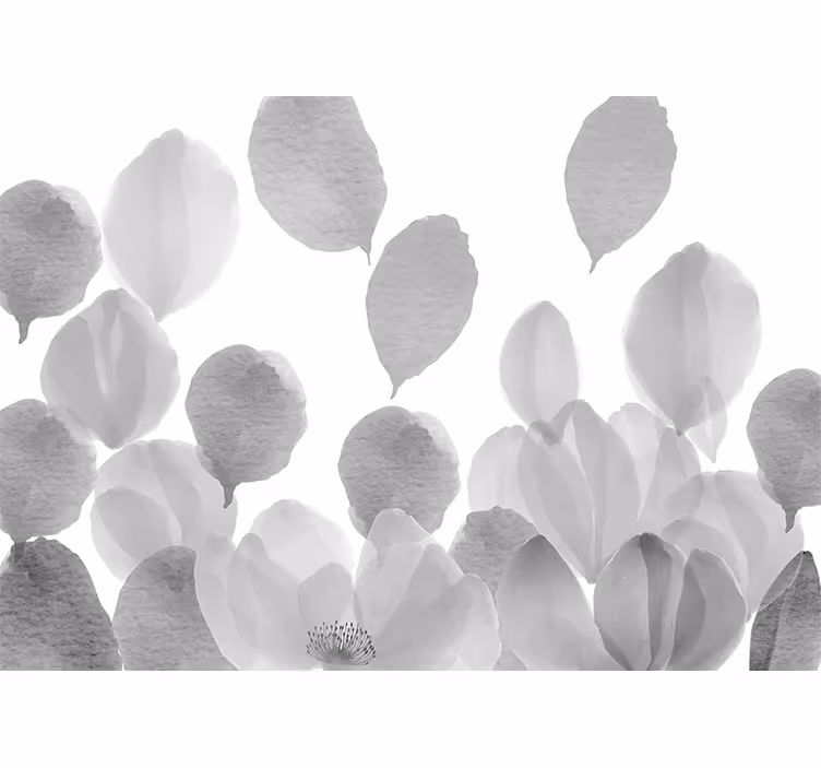 Maková fototapeta s elegantním listovým designem - TenStickers