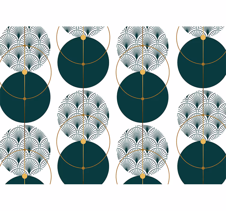 Textury a vzory fototapeta geometrické vějířové vzory - TenStickers