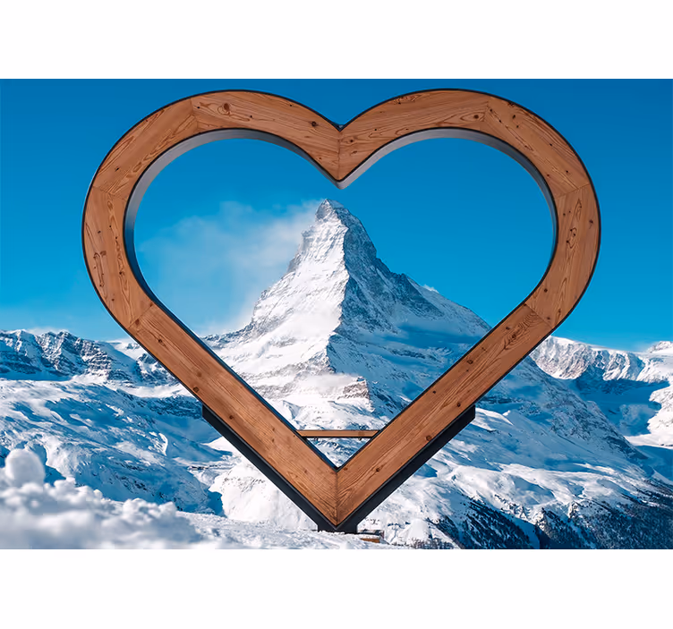 3d fototapeta okno milující hory - TenStickers