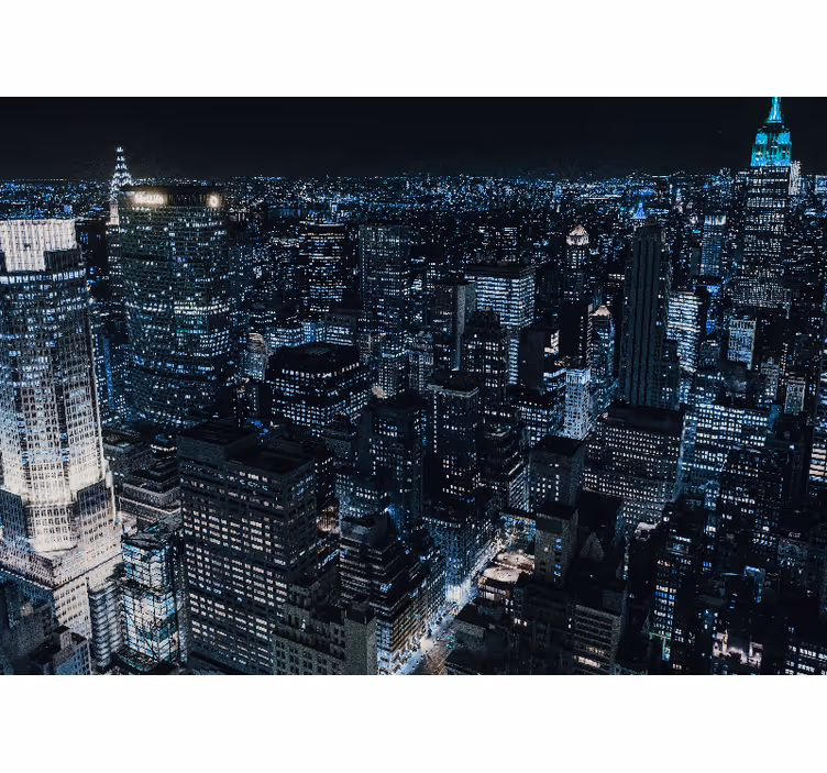 New york fototapeta noční panorama - TenStickers