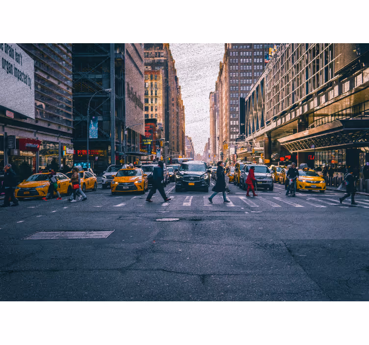 New york fototapeta rušná ulice v new yorku - TenStickers
