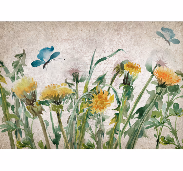 Fototapeta pampelišky ve stylu shabby chic - TenStickers
