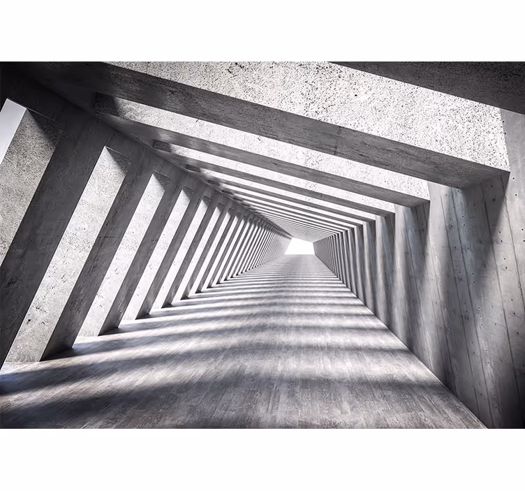 Abstraktní fototapeta geometrická tunelová perspektiva - TenStickers
