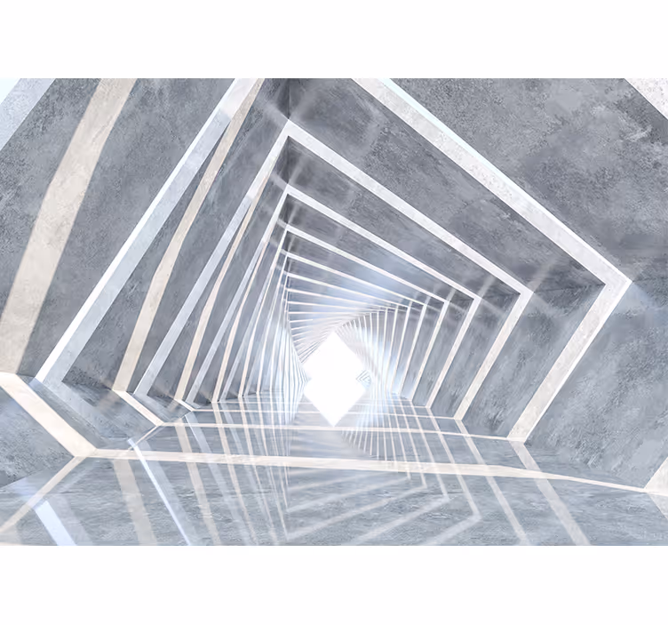 Abstraktní fototapeta s geometrickou perspektivou - TenStickers