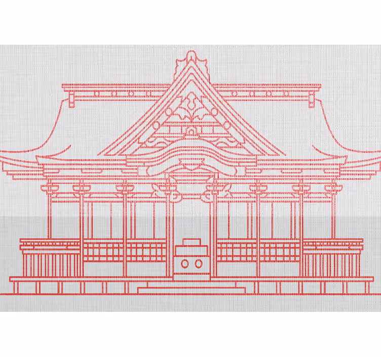 Fototapeta pro město a zemi japonská tradiční architektura - TenStickers