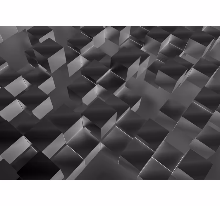 Fototapeta 3d vzor matné černé dlaždice - TenStickers