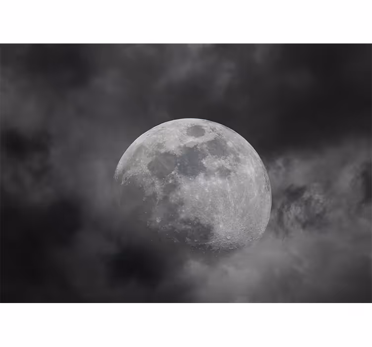 Fototapeta vesmír měsíční silueta v záři - TenStickers