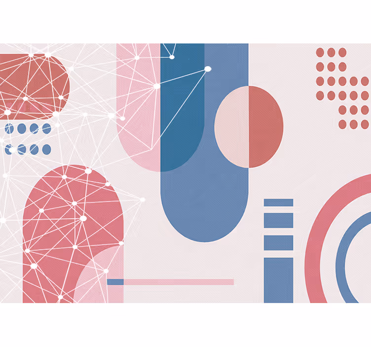 Abstraktní fototapeta geometrické tvary sítě - TenStickers