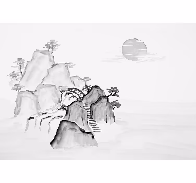 Zen foto tapeta horská krajina - TenStickers