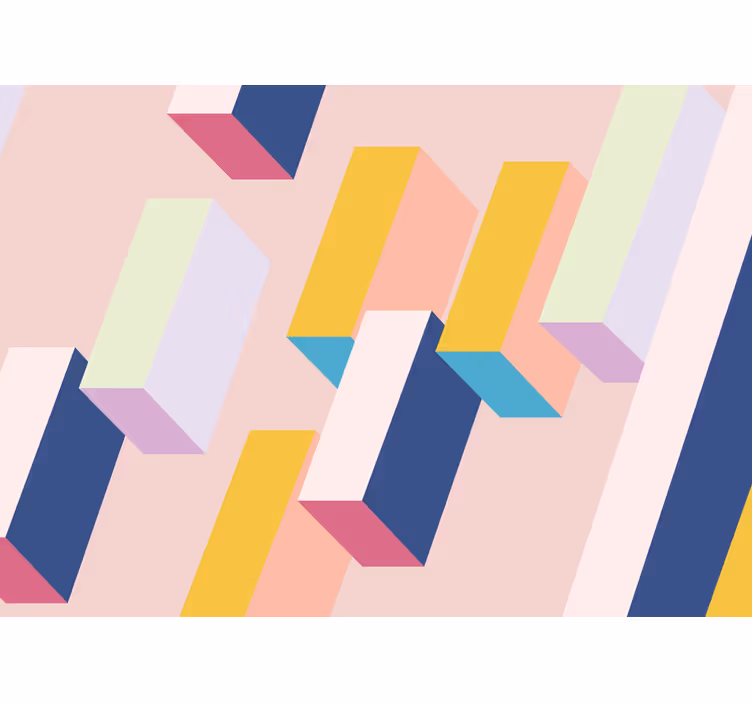 Abstraktní fototapeta geometrické blokové uspořádání - TenStickers