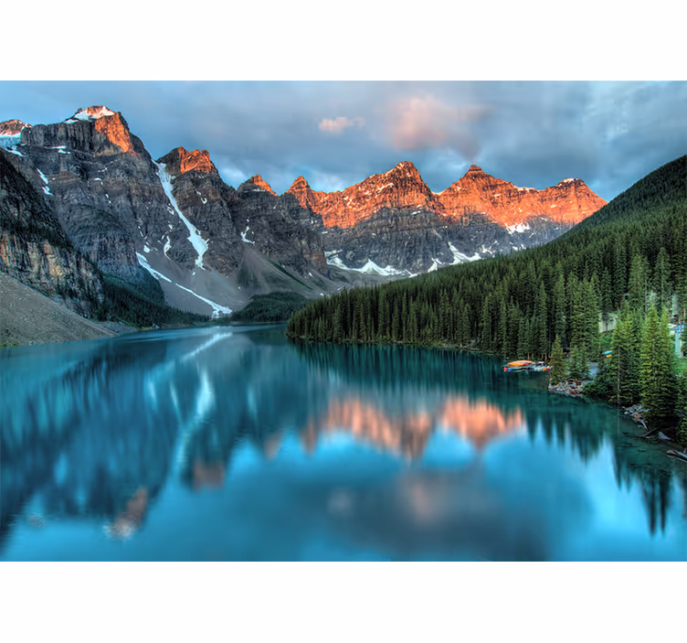 Fototapeta velké alpské jezero - TenStickers