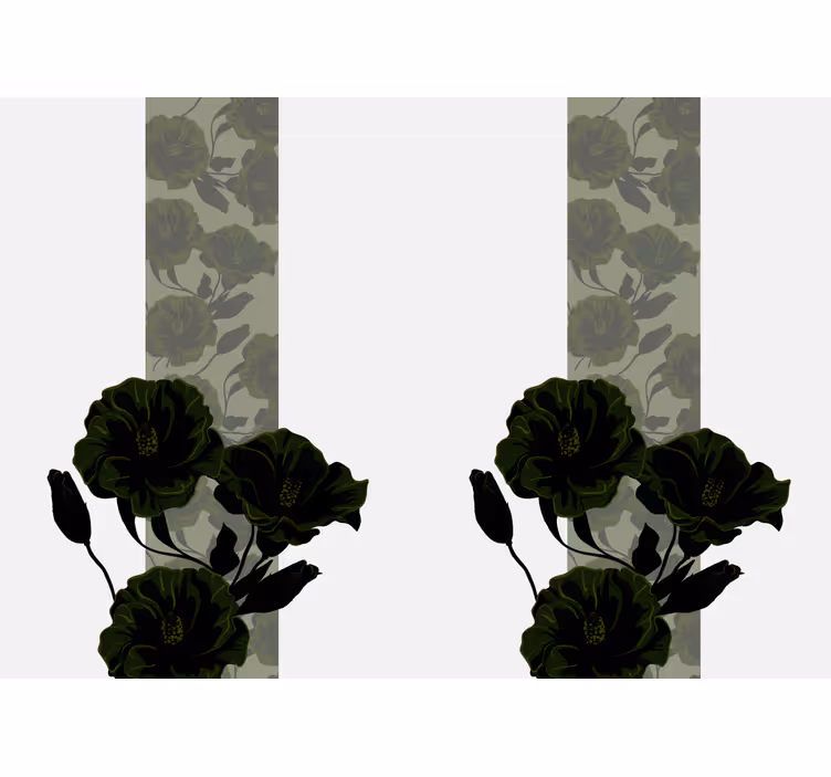 Fototapeta květiny elegantní černé květiny - TenStickers